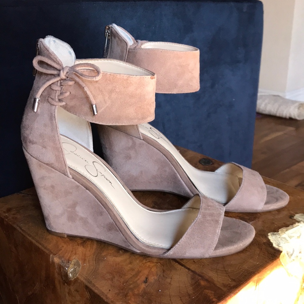 Jessica Simpson Breeley wedge sandal -  taupe